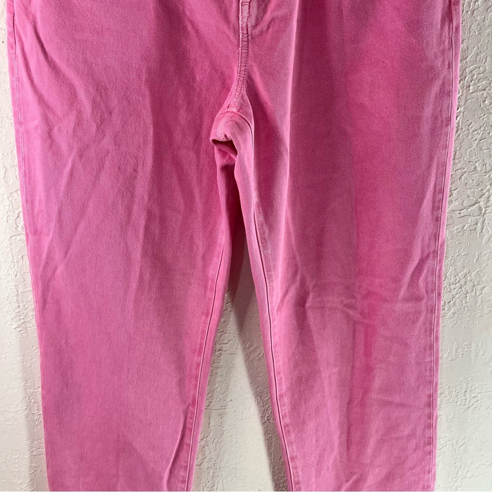 Madewell Baggy Straight Jeans: Garment Dyed Edition in Retro Pink - Picture 6 of 14